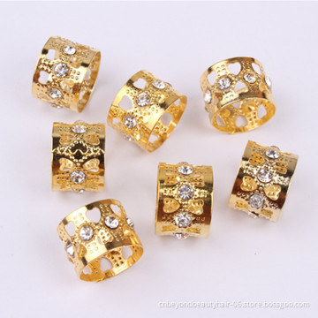 High Quality  Metal Cuff Clip Hair Braid Beads Dreadlock Accessories Hair Beads For Braids